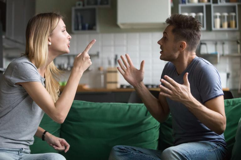 Couple Arguing Domestic Violence Ensues
