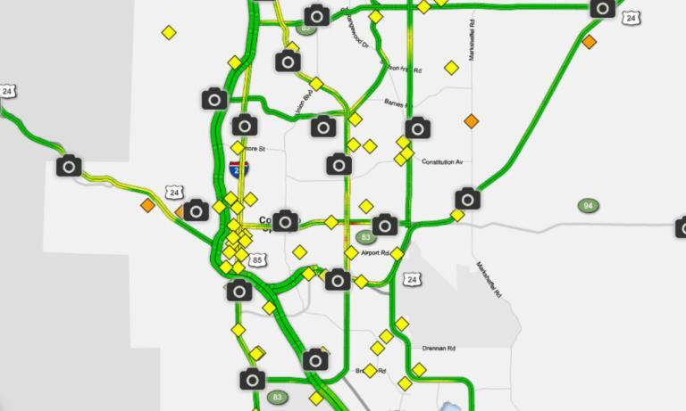 Live Colorado Springs Traffic Flow Data Report And Traffic Accidents