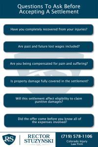 questions to ask before accepting a settlement