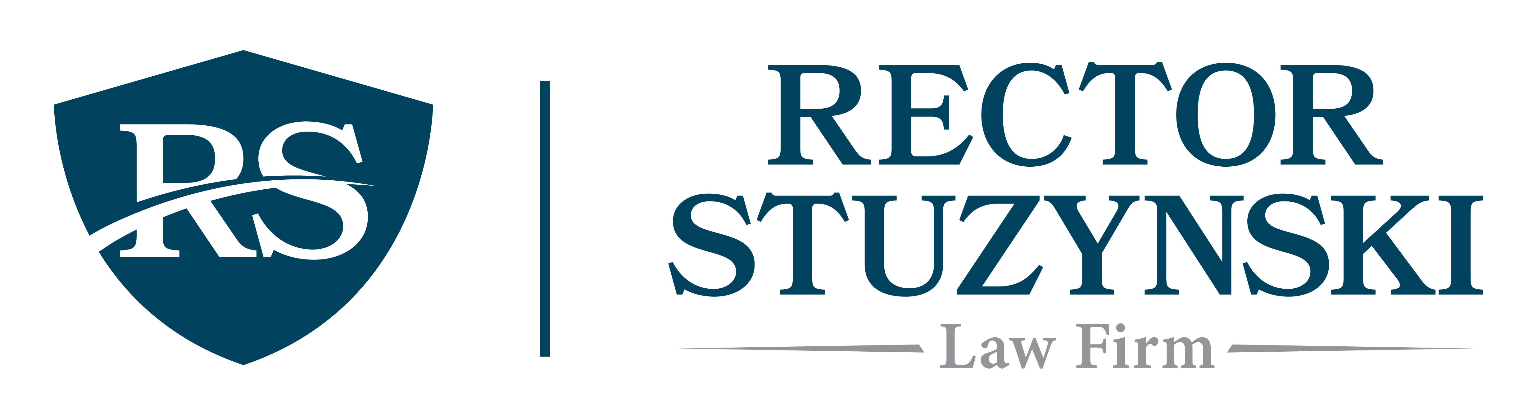 rector stuzynski law firm logo long with icon